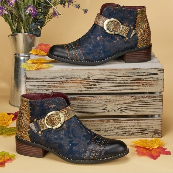 L’ARTISTE Shoes - L’Artiste WOMEN’S GEORGIANA HANDPAINTED ANKLE BOOTS